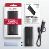 Axagon EEM2-SB2 Väline USB-C 3.2 Gen 2 metallkarp M.2 NVMe ja SATA SSD ketastele. Kruvivaba