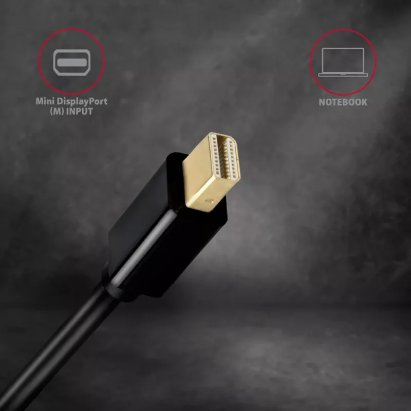 Axagon RVDM-HI14C2 Mini DisplayPort-HDMI adapterkaabel 4K 30Hz 1,8 m