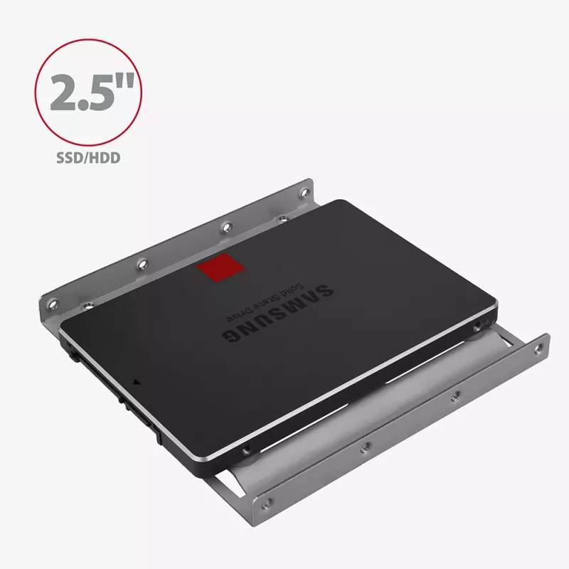 Axagon RHD-125S klambril 1x 2,5-tollise HDD/SSD paigaldamiseks 3,5-tollisesse sahtlisse, metallist, hall