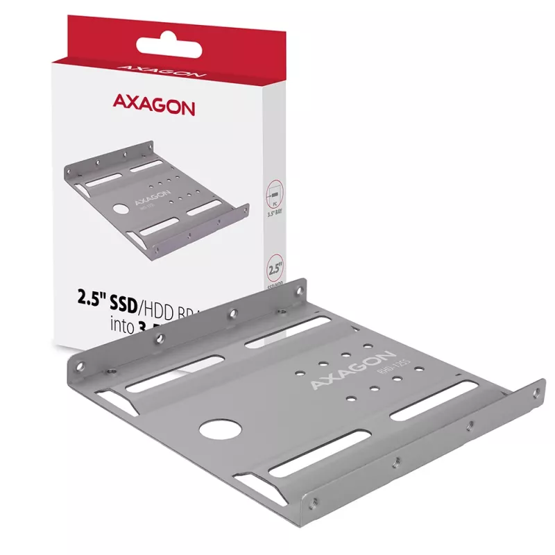Axagon RHD-125S klambril 1x 2,5-tollise HDD/SSD paigaldamiseks 3,5-tollisesse sahtlisse, metallist, hall