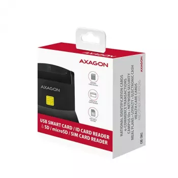 Axagon CRE-SM2 nutikaardi lugeja USB 2.0 must 1,3 m kaabliga