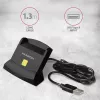 Axagon CRE-SM2 nutikaardi lugeja USB 2.0 must 1,3 m kaabliga