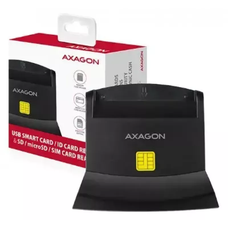 Axagon CRE-SM2 nutikaardi lugeja USB 2.0 must 1,3 m kaabliga