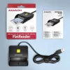 Axagon CRE-SM3SD USB nutikaardi ja SD/microSD/SIM lameda nutikaardi lugeja siseruumidesse USB 2.0 must