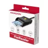 Axagon CRE-SM3SD USB nutikaardi ja SD/microSD/SIM lameda nutikaardi lugeja siseruumidesse USB 2.0 must
