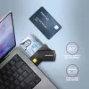 Axagon CRE-SMP2A USB nutikaardi ja SD/microSD/SIM PocketReader lugeja siseruumides USB Type-A/USB Type-C must