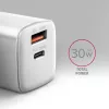 Laadija Axagon ACU-PQ30W QC3.0 30W USB-C Valge