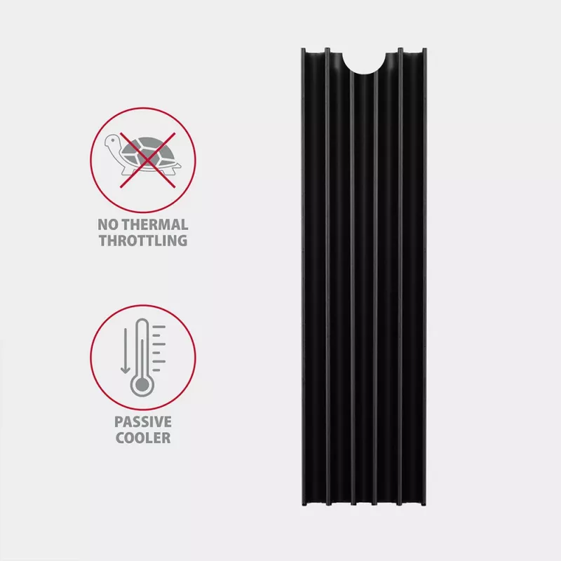 Axagon CLR-M2L10 passiivne alumiiniumist jahutusradiaator kõigile M.2 SSD-dele, suurus 2280, kõrgus 10 mm.