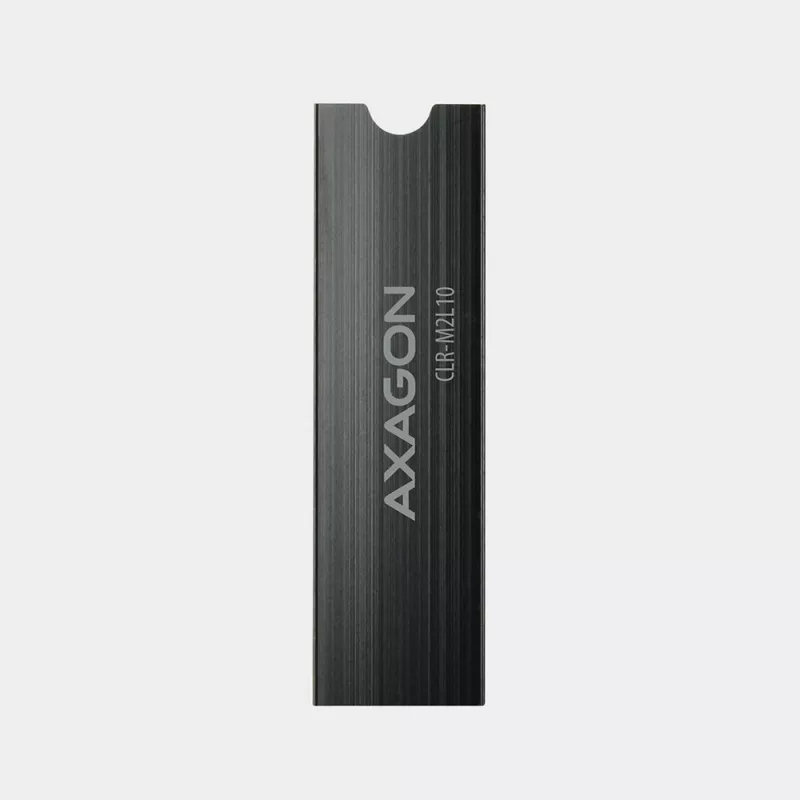 Axagon CLR-M2L10 passiivne alumiiniumist jahutusradiaator kõigile M.2 SSD-dele, suurus 2280, kõrgus 10 mm.