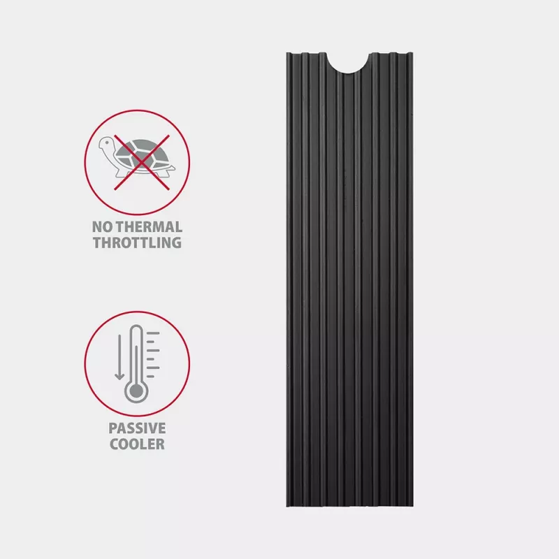 Axagon CLR-M2L3 Passive aluminum heatsink for all M.2 SSDs, size 2280, high 3 mm