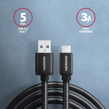 USB-kaabel Axagon BUCM3-AM10AB USB 3.2 Gen 1 1 m USB C USB A Must