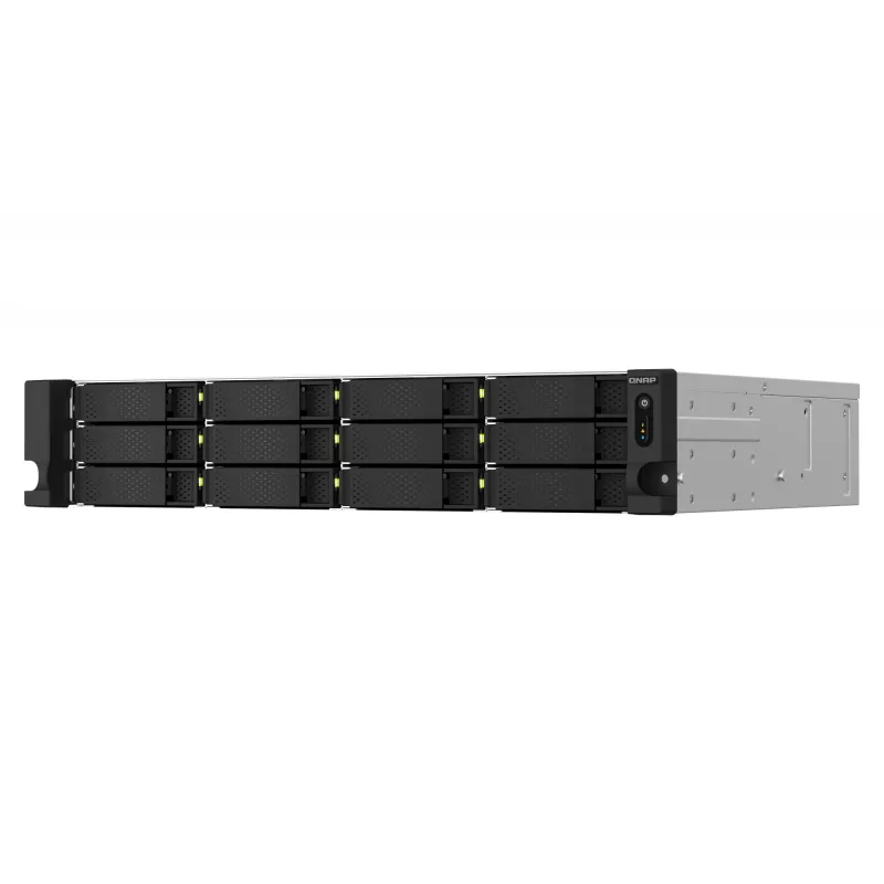 QNAP TS-1264U-RP NAS Rack (2U) Intel® Celeron® 8 GB DDR4 0 TB QNAP QTS Alumiinium, Must
