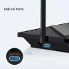 TP-Link Archer AX5400 Multi-Gigabit WiFi 6 ruuter, Wi-Fi 6 (802.11ax), kaheribaline (2,4 GHz / 5 GHz), Ethernet LAN, must, laua-/postiruuter