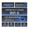 TP-Link Archer AX5400 Multi-Gigabit WiFi 6 ruuter, Wi-Fi 6 (802.11ax), kaheribaline (2,4 GHz / 5 GHz), Ethernet LAN, must, laua-/postiruuter