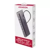 Dokkimisjaam Axagon HMC-4KX3 USB-C 5Gbps jaotur, 3x USB-A, 2x HDMI, DP, RJ-45, SD/microSD, heli, PD 100W, kaabel 40cm