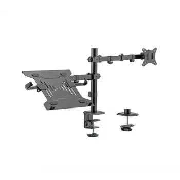 Monitorialus Gembird MA-DA-03 kuni 32-tollistele ekraanidele, lauaklambri/läbiviiguga, kahe käega, VESA 75x75–100x100, must