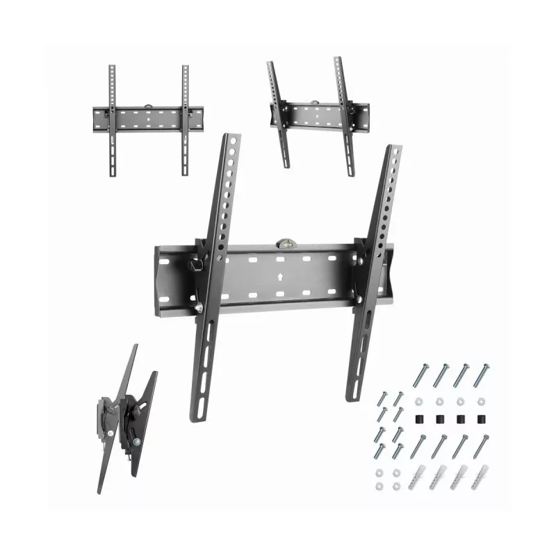 TV kinnitus Gembird WM-55T-02 32–55 tolli ekraanidele, kalle -12° kuni 12°, VESA 200x200–400x400, 40 kg, must