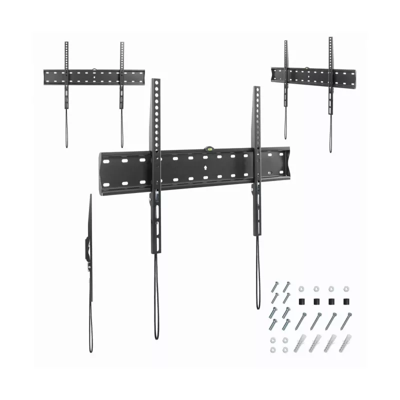TV-kinnitus Gembird WM-70F-01 must 37 tolli kuni 70 tolli teleritele, 40 kg, VESA 200x200–600x400, 2,5 cm õhuke