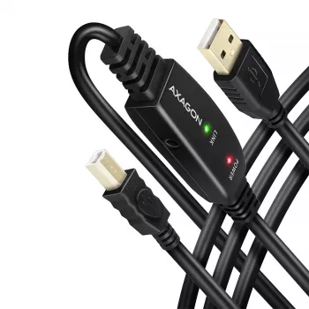 Axagon ADR-215B USB 2.0 A-M -> B-M aktiivne ühendus-/repiterkaabel 15 m