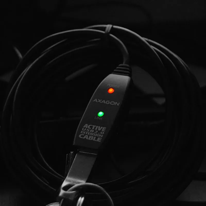 Axagon ADR-210 USB 2.0 A-M -> A-F aktiivne pikendus-/repiterkaabel 10 m