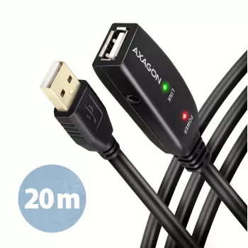 Axagon ADR-220 USB 2.0 A-M -> A-F aktiivne pikendus-/repiiiterkaabel 20 m