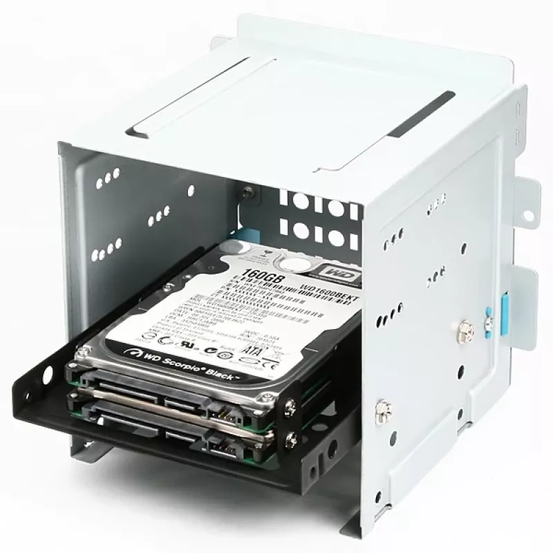 Axagon RHD-225 METALLKLAMBER kahe 2,5-tollise HDD/SSD paigaldamiseks 3,5-tollisesse pesasse, ventilaatori kinnituskoht