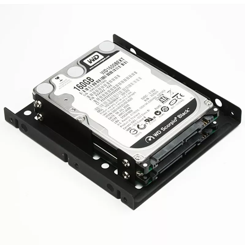 Axagon RHD-225 METALLKLAMBER kahe 2,5-tollise HDD/SSD paigaldamiseks 3,5-tollisesse pesasse, ventilaatori kinnituskoht