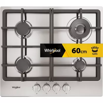 Whirlpool TGML 661 IX R Roostevabast terasest sisseehitatav 58 cm gaasipliit 4 tsooni