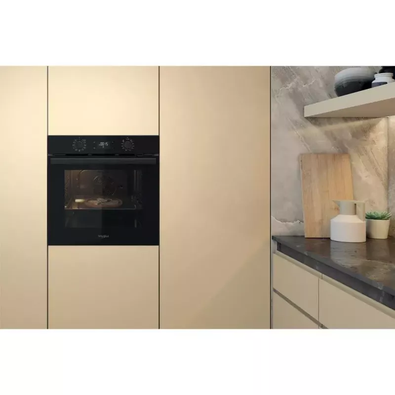 Sisseehitatud elektriahi WHIRLPOOL OMR58HU1B — 71 L, A+, hüdrolüütiline isepuhastus, konvektsioon, grill, teleskoopsiin
