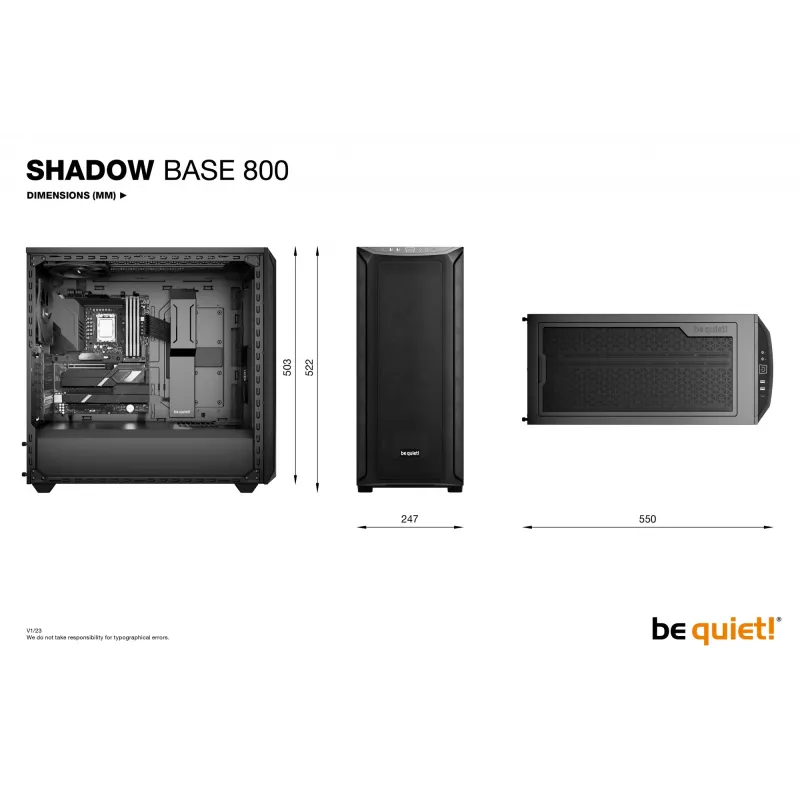 PC korpus be quiet! Shadow Base 800 Midi Tower Must