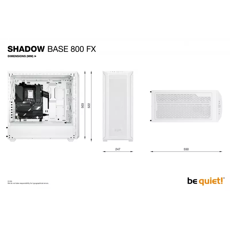 be quiet Shadow Base 800 FX Valge Midi Tower
