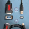 Axagon ADS-1PSN USB-A 2.0 - jada RS-232 DB9-M Prolific adapteri kaabel 1,5 m