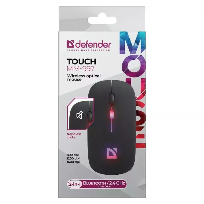 Juhtmevaba hiir DEFENDER TOUCH MM-997 liides
