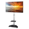 Techly põrandaalus riiuliga kärul telerile LCD/LED/Plasma 37-70 tolli hõbedane