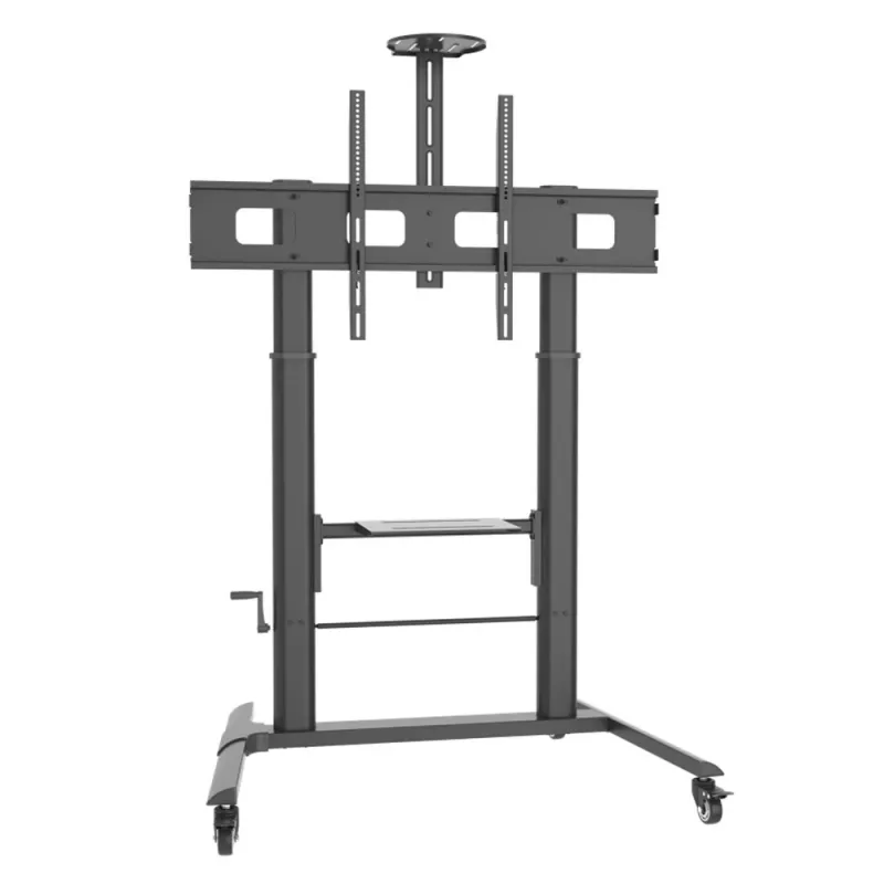 Multimeediakäru TECHLY ICA-TR230 Must lameekraanile kuni 110 tolli, VESA 900x600, kõrgus 1850 mm, koormus 120 kg