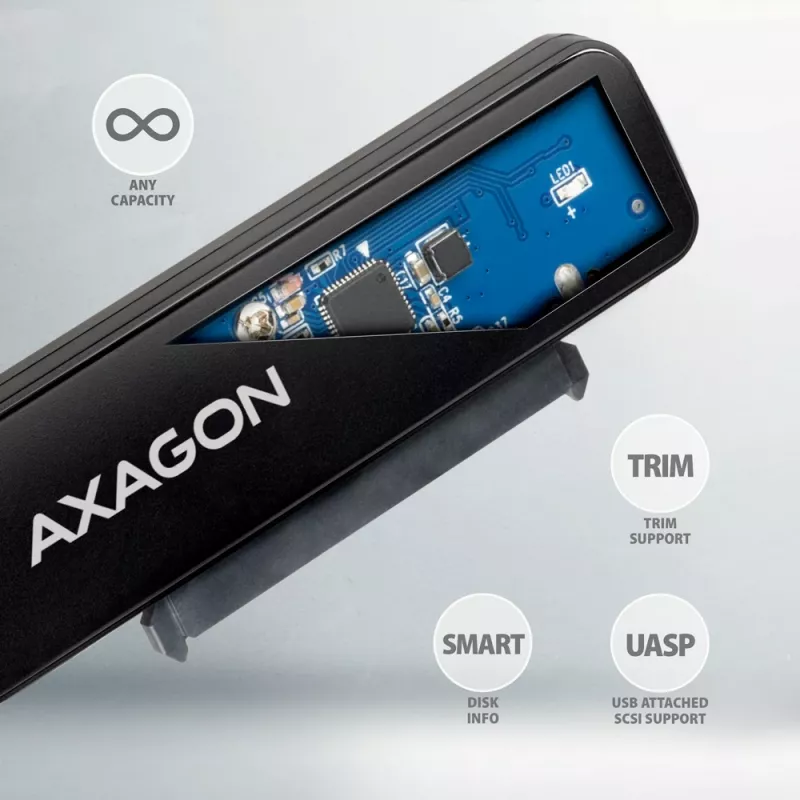 Axagon ADSA-FP2C USB-C 5Gbps - SATA 6G, 2.5 inch SSD/HDD SLIM adapter - Adapter - Digitaalsed/andmeliidese kaardid/adapterid