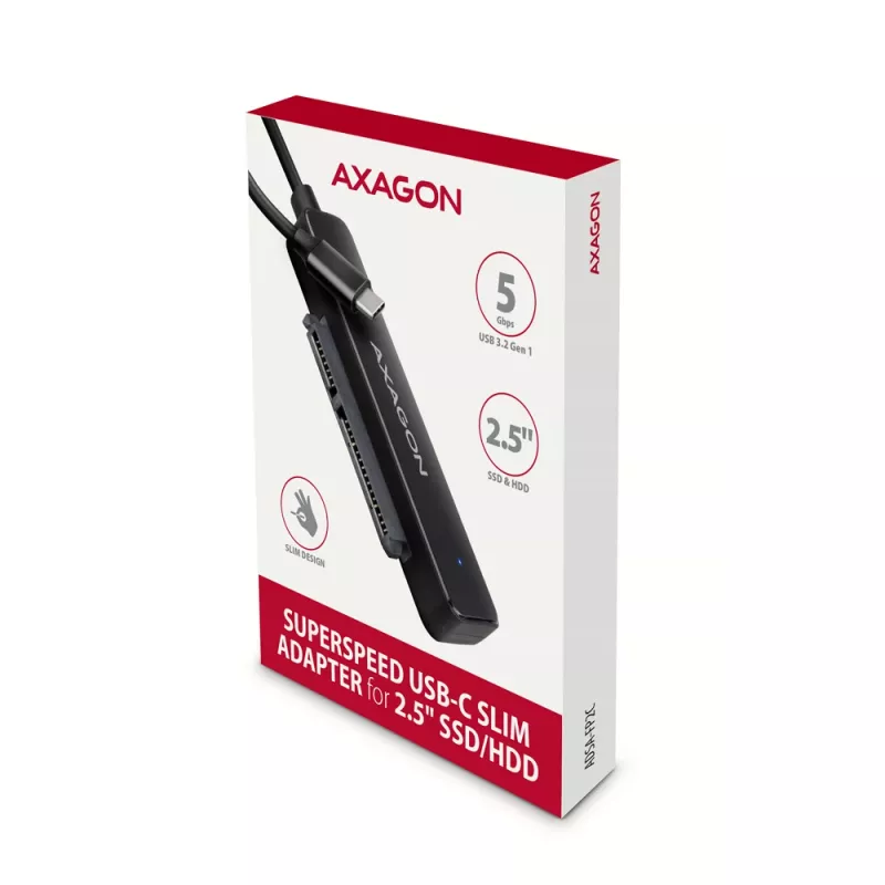 Axagon ADSA-FP2C USB-C 5Gbps - SATA 6G, 2.5 inch SSD/HDD SLIM adapter - Adapter - Digitaalsed/andmeliidese kaardid/adapterid