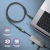Axagon BUCM32-CF15AB SPEED+ USB-C USB 20Gbps pikenduskaabel 1,5 m