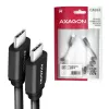 USB-kaabel Axagon BUCM-CM20TB 1,1 m PD 60 W 3 A must