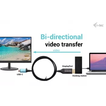 i-tec USB-C DisplayPort kahesuunaline kaabeladapter 8K/30Hz 150cm
