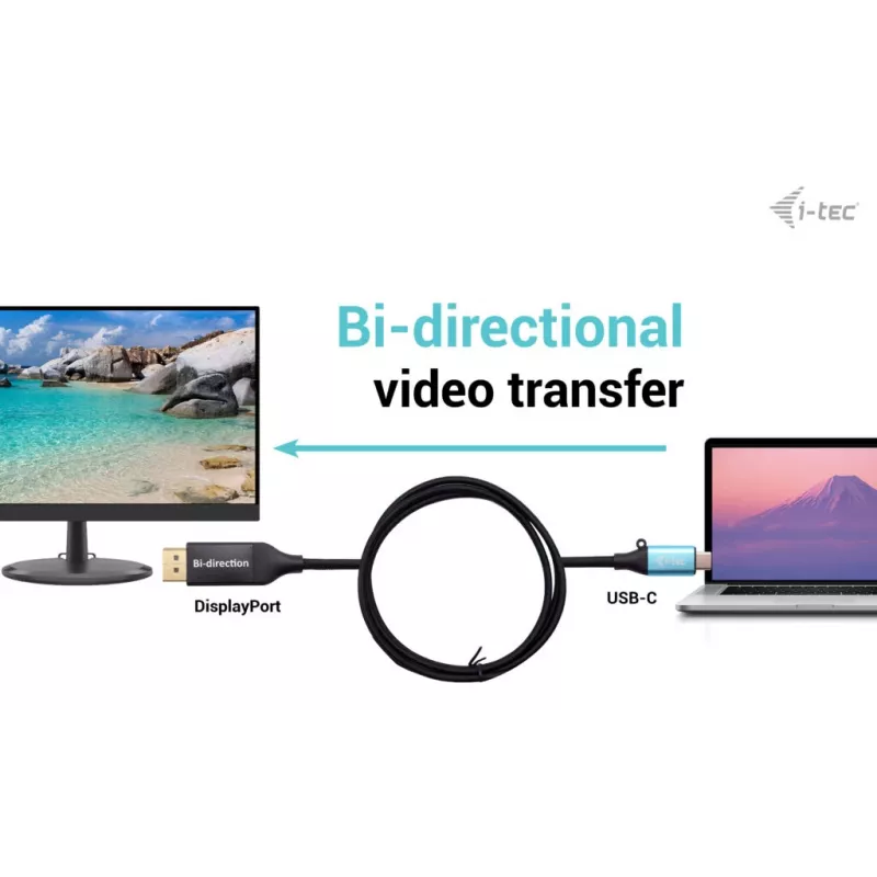 i-tec USB-C DisplayPort kahesuunaline kaabeladapter 8K/30Hz 150cm