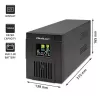 Katkematu toiteallikas QOLTEC 53770, Line-Interactive UPS 1.5 kVA (900 W), 2 C13 pistikupesa, AVR, LCD, USB Type-B