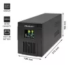 Katkematu toiteallikas Qoltec 53771 2 kVA 1200 W 2 AC-pistikupesa