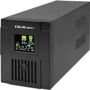 Katkematu toiteallikas Qoltec 53771 2 kVA 1200 W 2 AC-pistikupesa