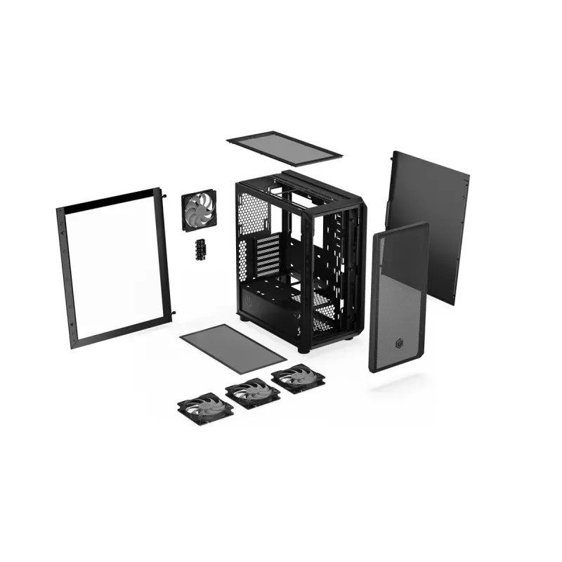 Arvuti korpus ENDORFY Arx 500 ARGB ATX Must — karastatud klaas, ARGB, ATX, max GPU 350 mm, CPU jahuti kõrgus 179 mm, 7 laienduspesa