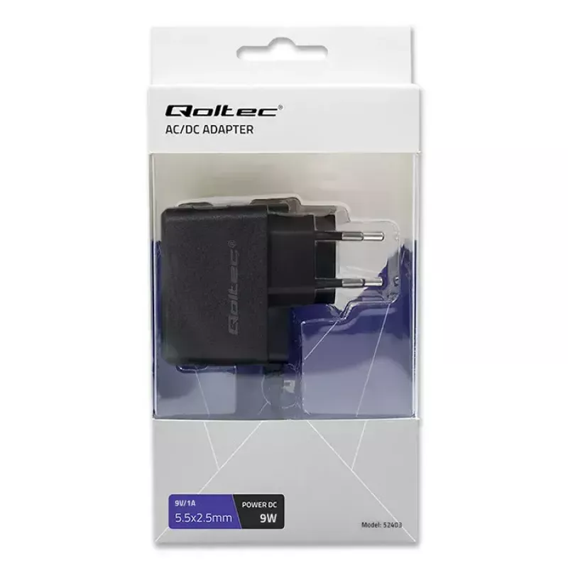 Toiteadapter Qoltec 52403 siseruumidesse 9 W must 220–240 V