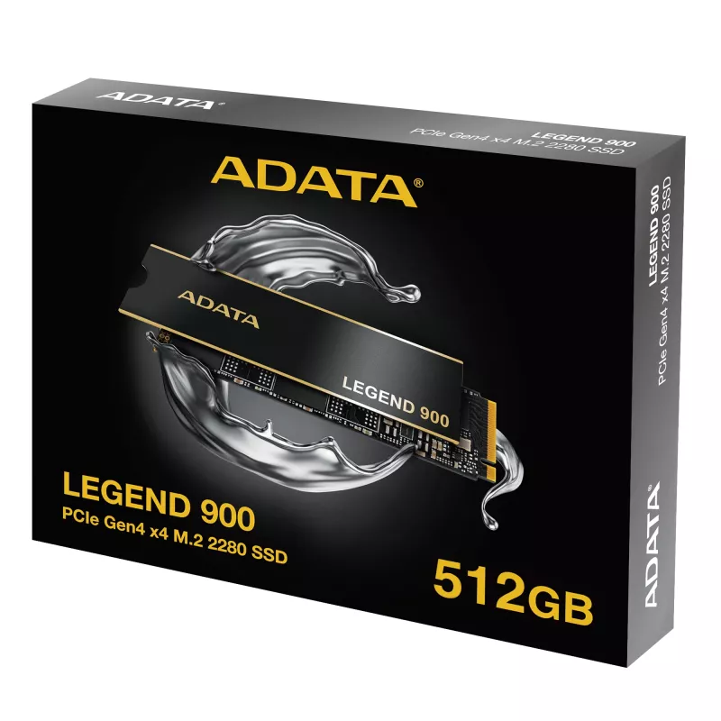 SSD M.2 2280 ADATA LEGEND 900 512 GB PCIe 4.0 NVMe 7000/5400 MB/s, TBW 1200, AES riistvaraline krüpteerimine