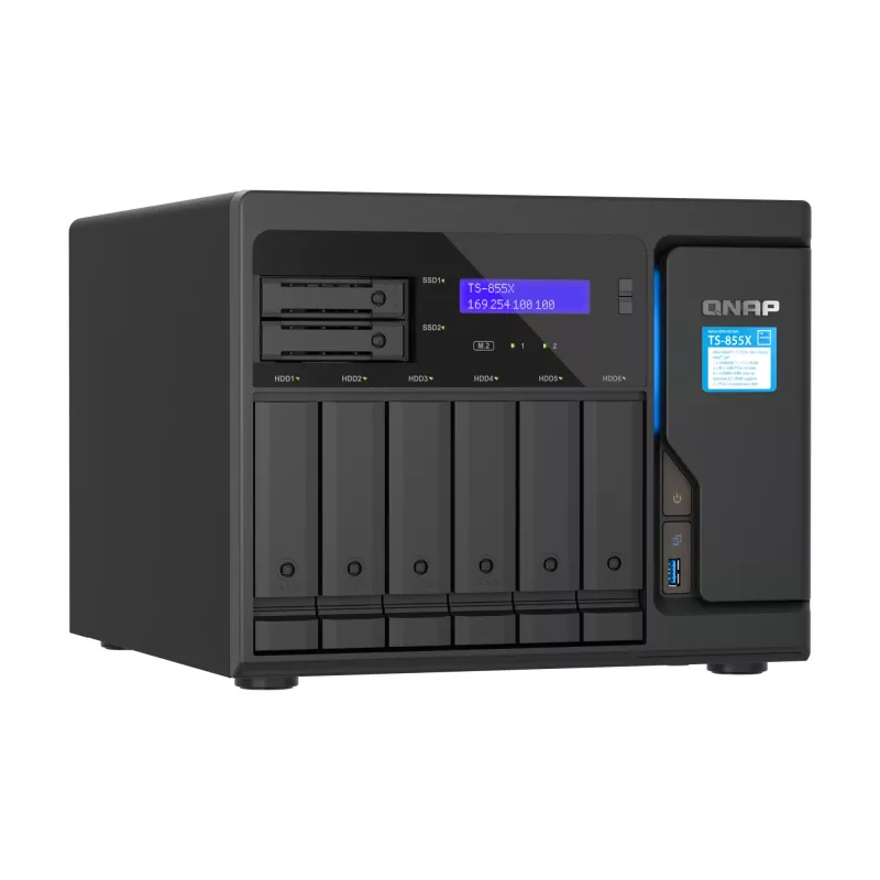 QNAP TS-855X SAN Tower Intel Atom® C5125 8 GB DDR4 0 TB QNAP QTS Must