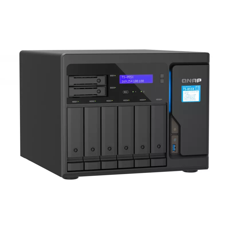 QNAP TS-855X SAN Tower Intel Atom® C5125 8 GB DDR4 0 TB QNAP QTS Must