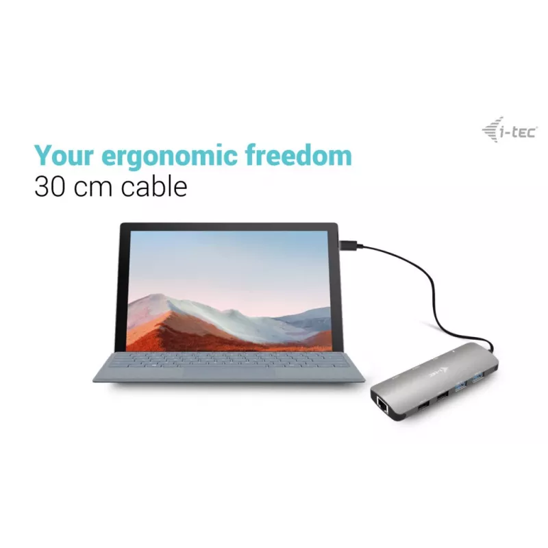 i-tec USB-C Metal Nano 2x Display dokkimisjaam + Power Delivery 100 W
